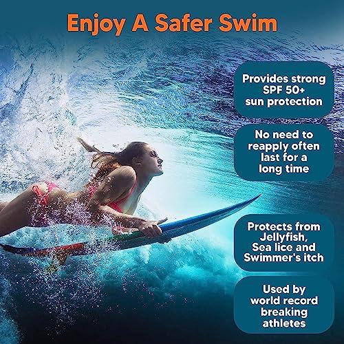 SAFE SEA Safe Sea Zinc Oxide Sunscreen SPF50 | Clear Mineral Face Sunscreen Without White Cast | Anti-Jellyfish Sting Protective Lotion | Coral Reef Safe | Travel Size - 2Oz (60ml), Pack of 2