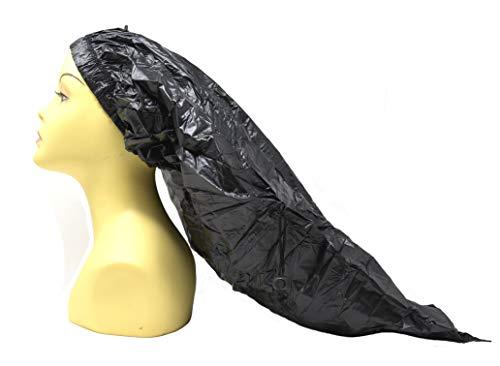 Annie Annie - Ms. Remi Premium Adjustable and Foldable Braid Shower Cap with Drying Loop (Black, 25" x 18.5")