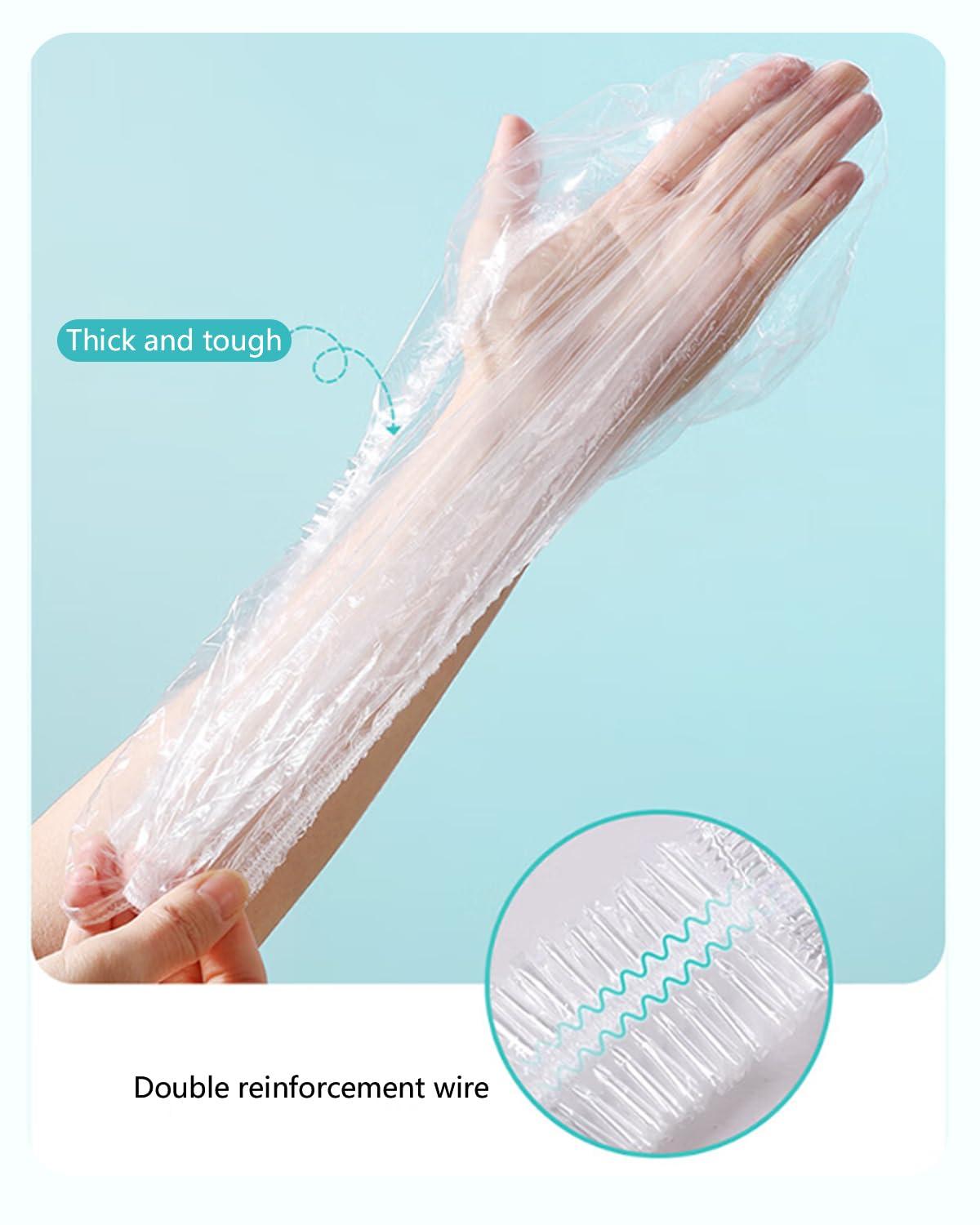 YIZIJIZI YIZIJIZI Disposable Shower Caps,Large Thick Clear Waterproof Shower Cap for Women, Large Size 20.5\", Home Use, Spa, Hotel and Hair Salon, Clear Shower Caps for Travel (70)