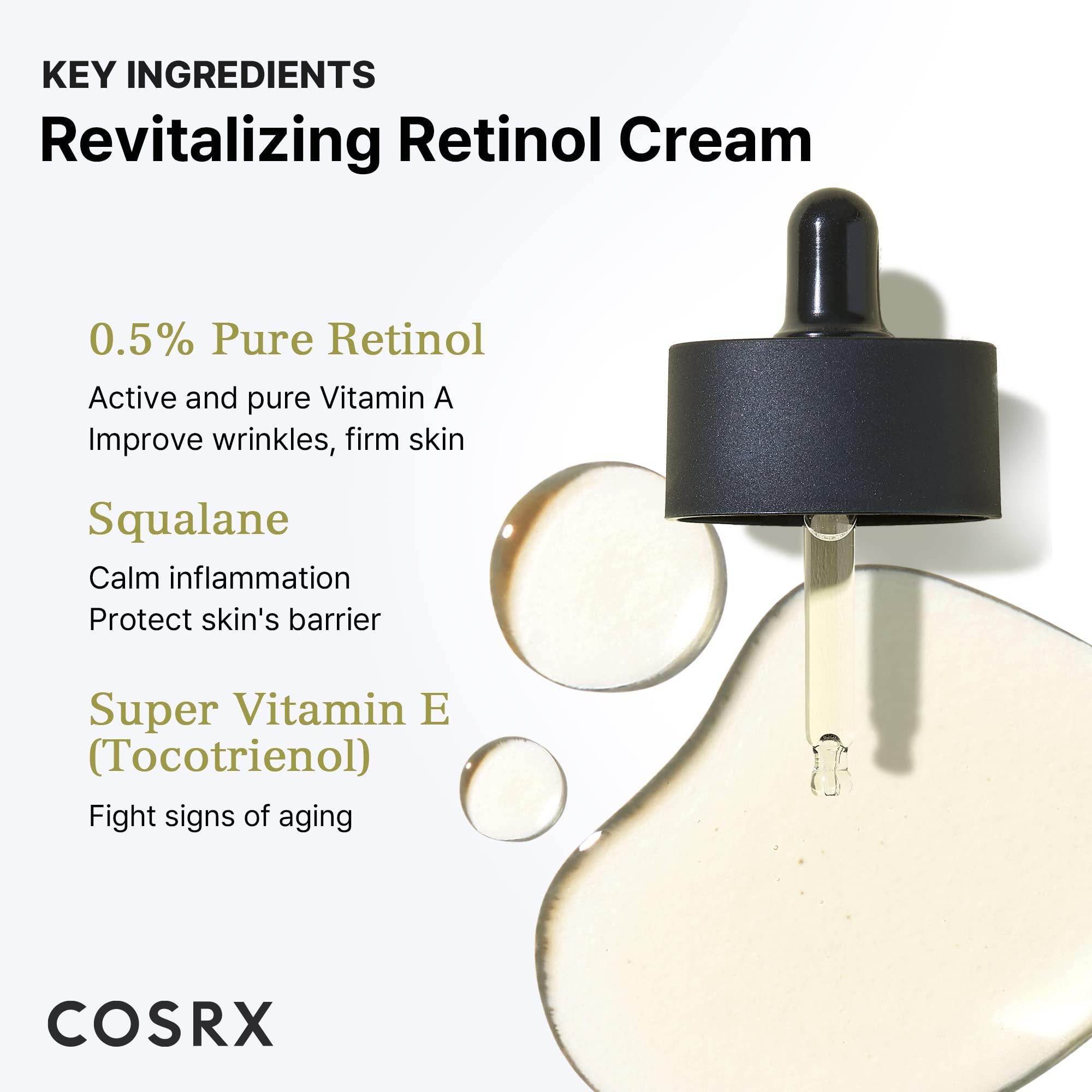 COSRX COSRX Retinol 0.5 Oil, Anti-aging Serum with 0.5% Retinoid Treatment for Face, Reduce Wrinkles, Fine Lines, & Signs of Aging, Gentle Skincare for Day & Night, Not Tested on Animals, Korean Skincare