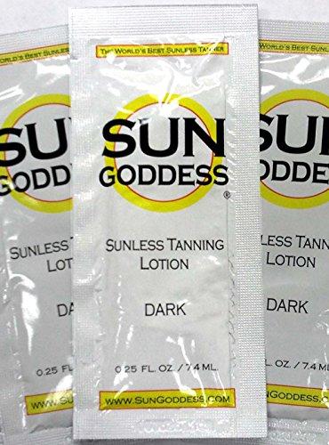 SUN GODDESS - Sunless Self Spray Tanning Products Sun Goddess (4) Combo Deal - 1 Sunless Self Tanning DARK Lotion 8 oz + 1 Sunless Self Tanning Applicator Mitt + 1 PAIR Sunless Self Tanning Application Gloves + 1 Sunless Self Tanning Lotion Tanner