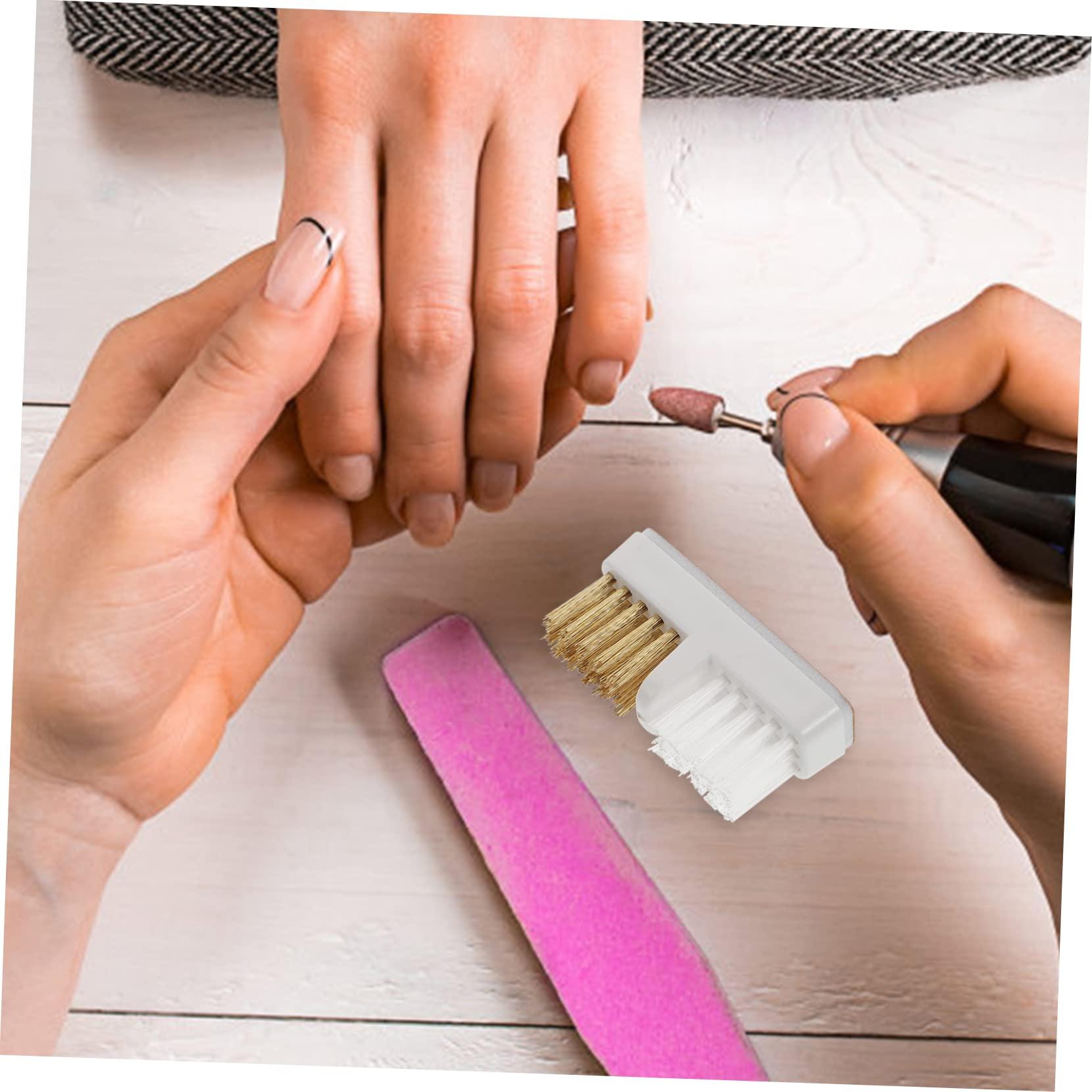 Healeved Healeved Copper Wire Drill Bit Brush Cleaner 3pcs Nail Drill Polishing Cleaning Brush for Nail Salons