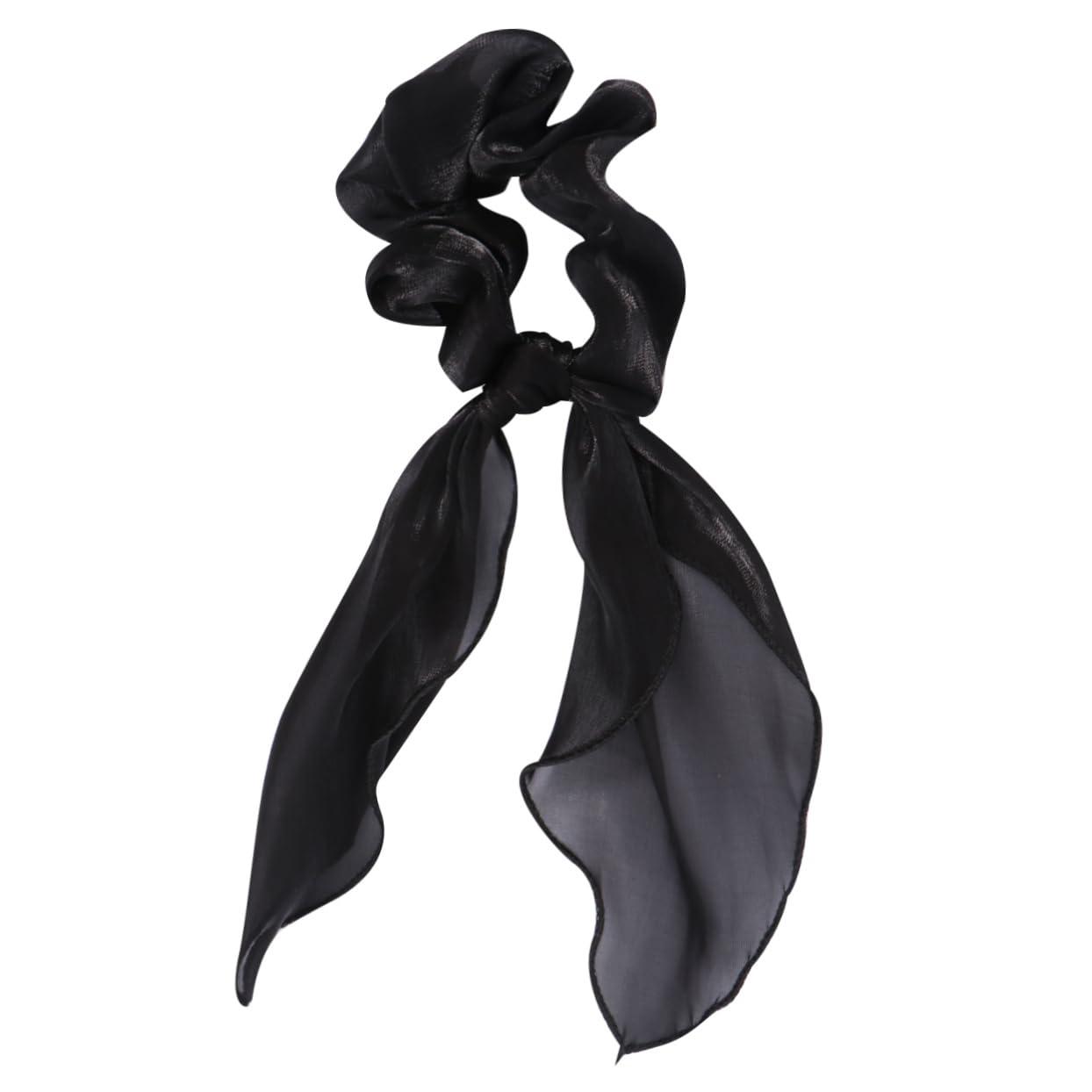 NOLITOY NOLITOY Chiffon Ponytail Scarf 6 Pcs Pigtails Hair Bands Satin Hair Tie Satin Scarf Hair Rings Ponytail Hair Bands Seamless Hair Bands Silk Stretchy Ponytail Ties Long Hair Ring Miss Elasticity Holder