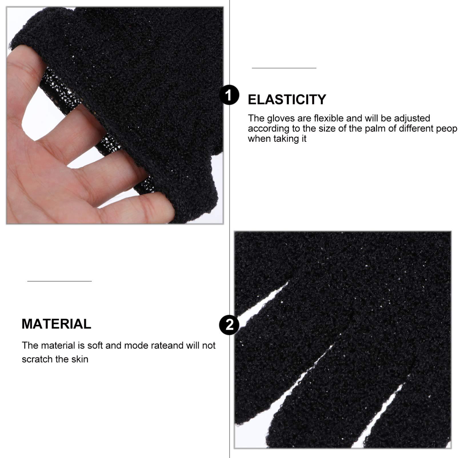 Healifty 4 Pairs Back Scrub Gloves Exfoliating Mitt Shower Gloves Exfoliating Gloves Exfoliating Sponge Shower Scrub Gloves Mens Exfoliating Shower Mitt Dead Spa Polyester Man