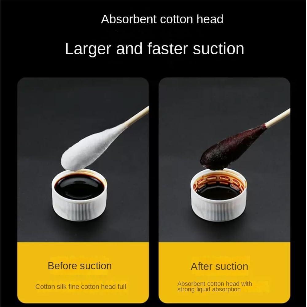 Bolesen 100PCS Medical Cotton Swabs for Gynecology - Disposable Cotton Buds Extra Large Size 20cm High Absorbency Cotton Sticks