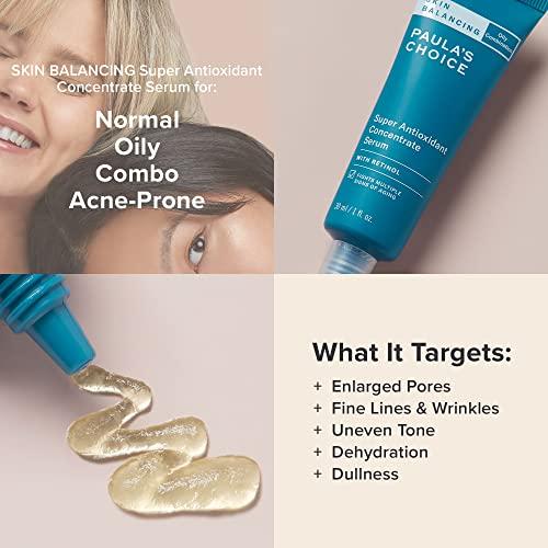 Paula's Choice Paula's Choice SKIN BALANCING Antioxidant Concentrate Face Serum, Retinol & Vitamin C, Anti Aging, Anti Wrinkle & Large Pores, Oily Skin, 1 Ounce