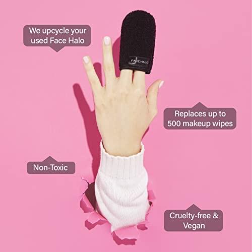 FACE HALO Face Halo X | Eye Makeup Remover Wipes Remove Makeup with Just Water, Reusable Microfiber Makeup Touch-Up Mini Towel Erases Makeup in Hard To Reach and Sensitive Areas (2-Pack)