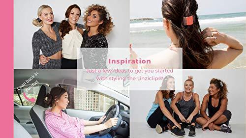 Allure Style Accessories Linziclip Hair Jawclip Midi Black Solid Bundle, 2-Pack