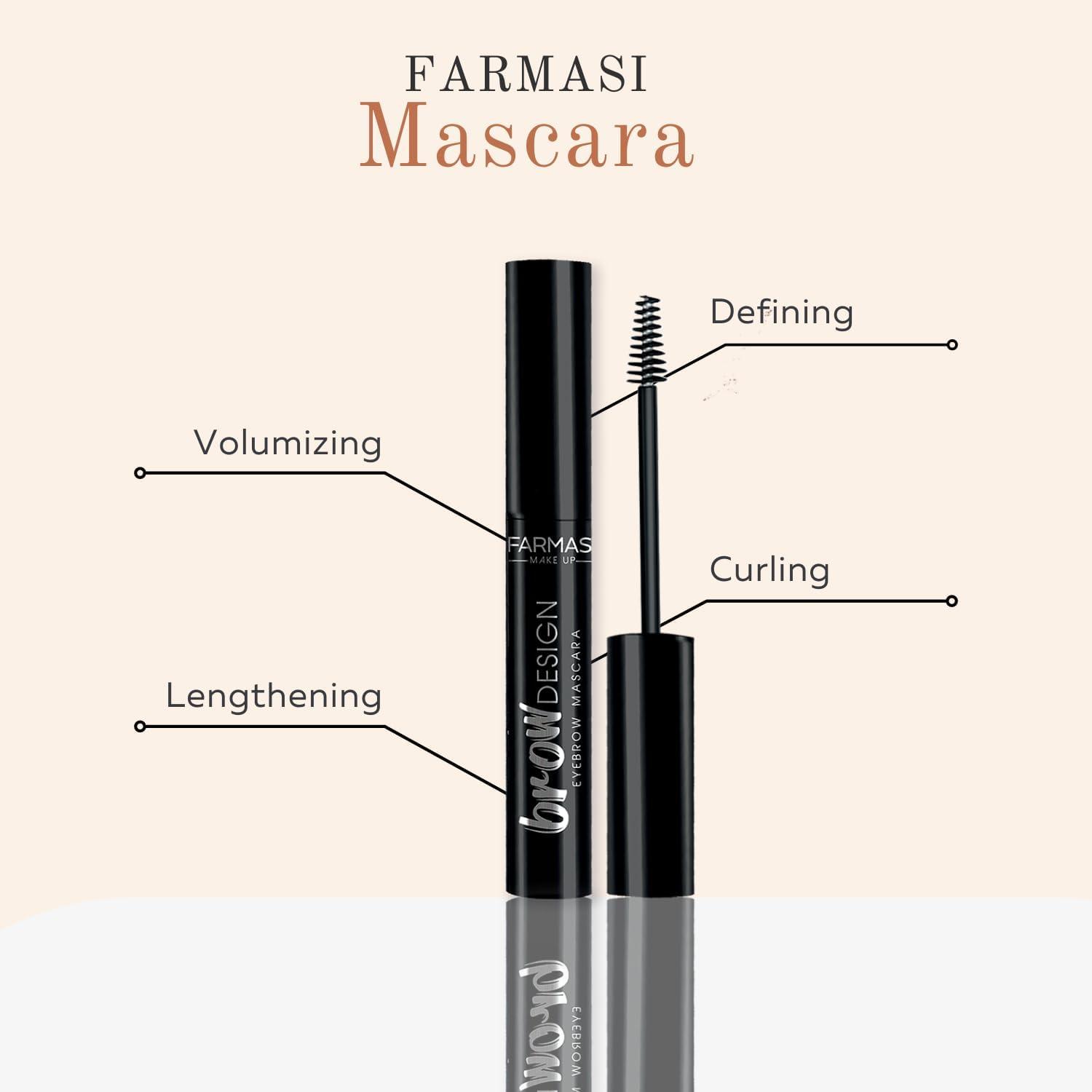FARMASI Farmasi Brow Set: Farmasi Brow Wax & Farmasi Brow Design Mascara (Light Brown)