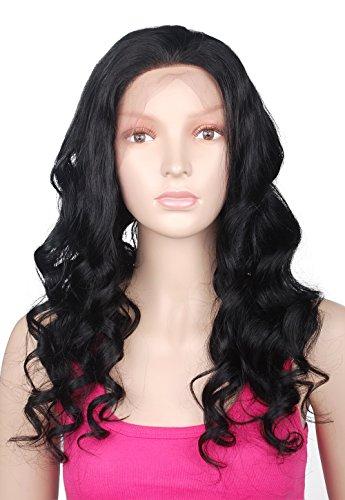 Mike & Mary Mike & Mary® Indian Remy Hair Lace Front Wigs Body Wave for Black Women with Baby Hair (12inch, #1 Jet Black)