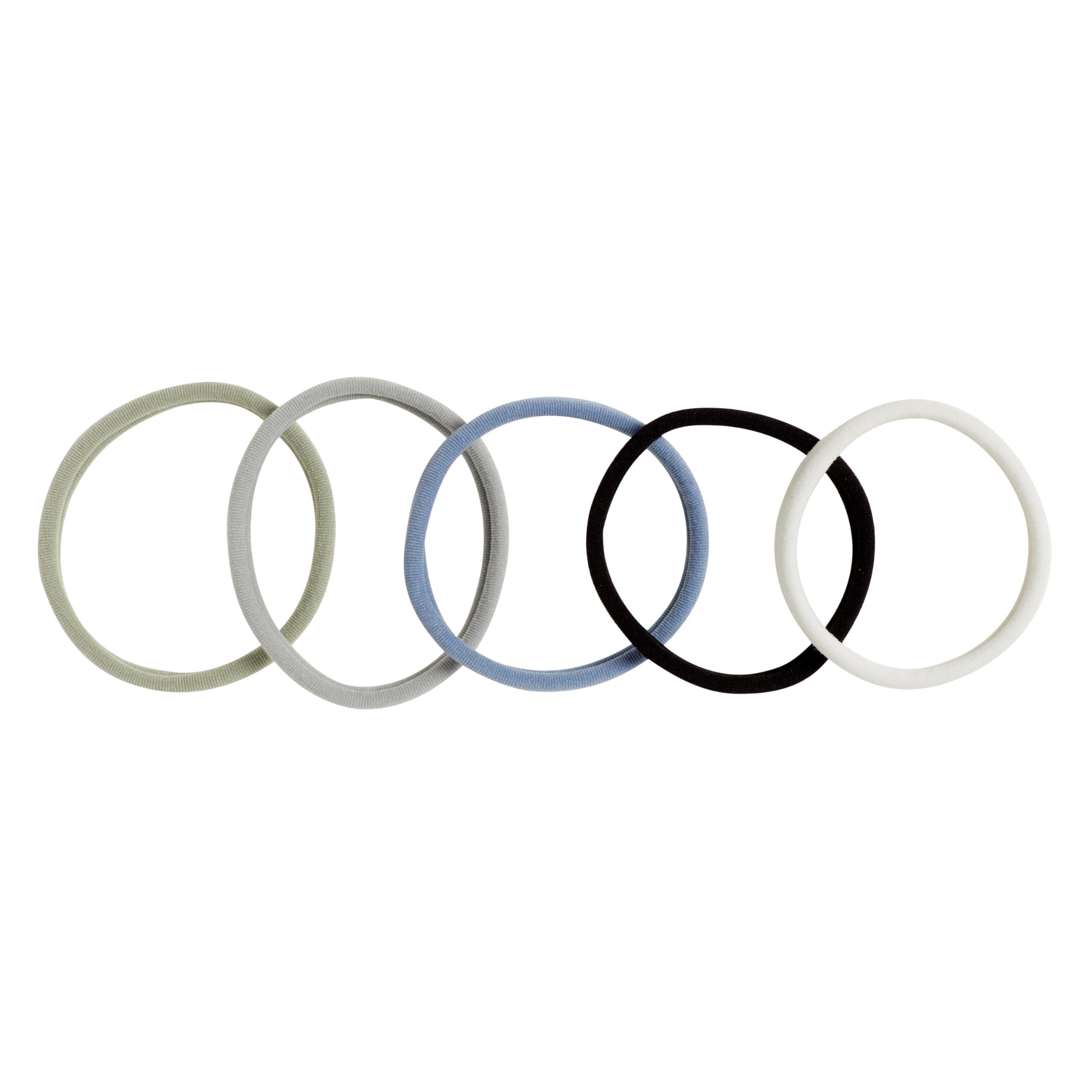 GOODY Goody Ouchless Seamless Hair Elastics - 10 Ct, Cool Tones, Damage-Free Gentle Hold Hair Ties, No Snag or Pull, For All Occasions, Chic Hair Accessories for Women & Men, All Hair Types