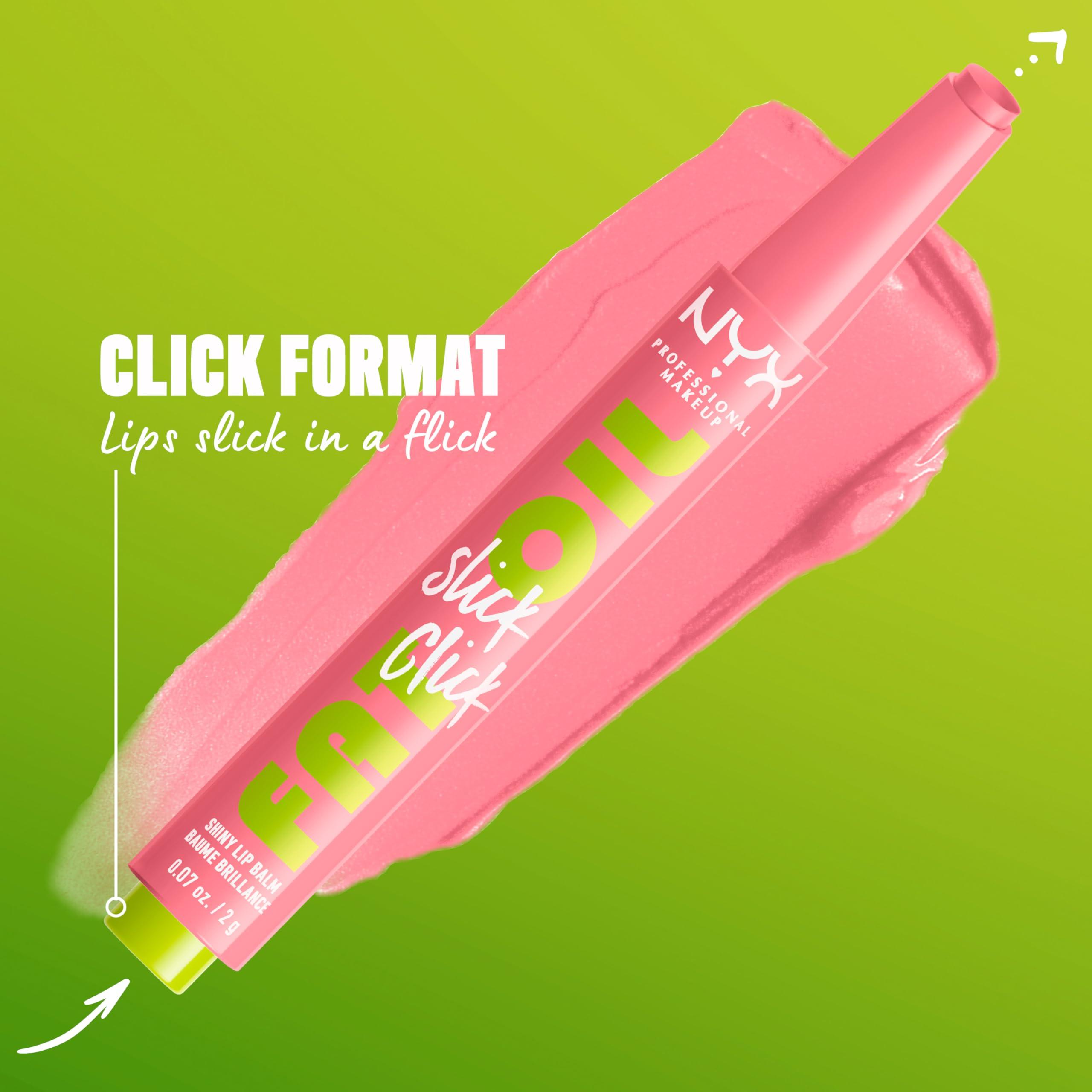 NYX PROFESSIONAL MAKEUP NYX PROFESSIONAL MAKEUP Fat Oil Slick Click, Lightweight, Buildable, Pigmented Vegan Lip Balm - Clout