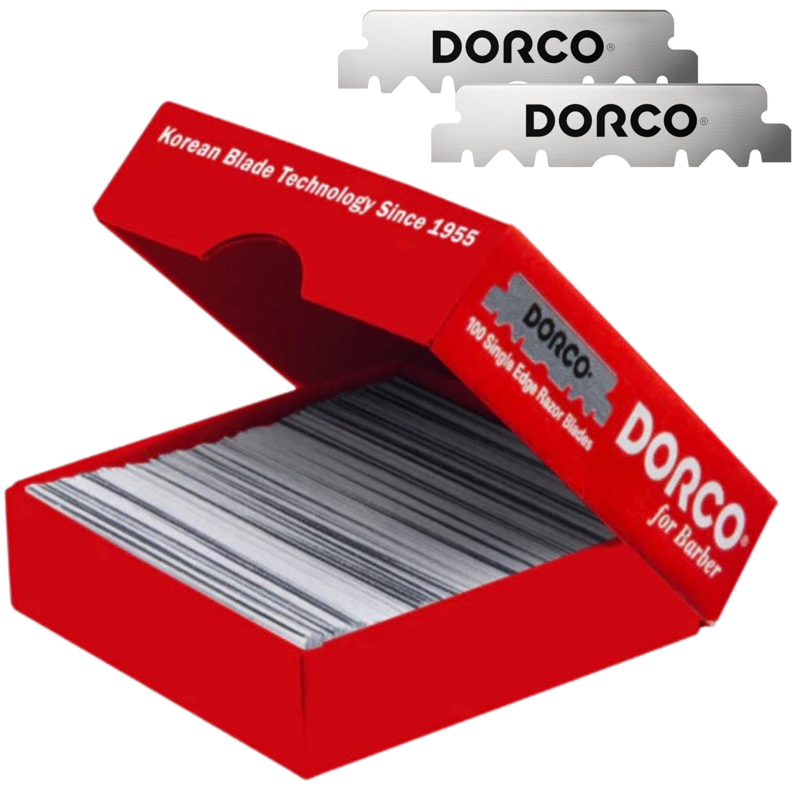 the shave factory The Shave Factory Straight Edge Razor Kit (USA / 200 Dorco Single Edge Razor Blades Red)
