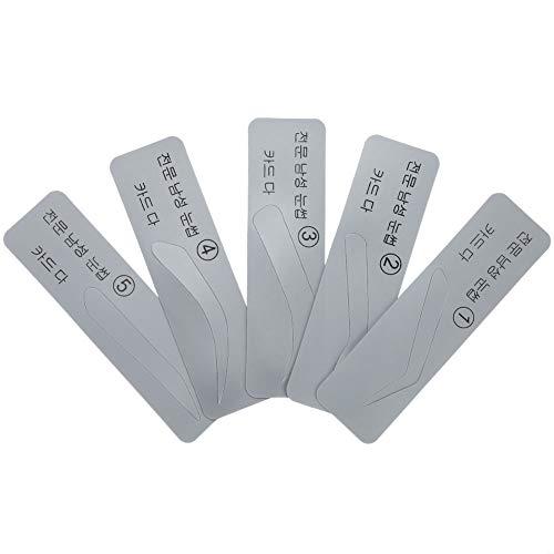 TMISHION Eyebrow Stencils 50 Pcs 5 Styles Eyebrow Stencil for Semi-permanent Make Up Eyebrow Shape DIY Self-adhesive Stencil Tattoo Microblading Eyebrow Styling Makeup Help Tool