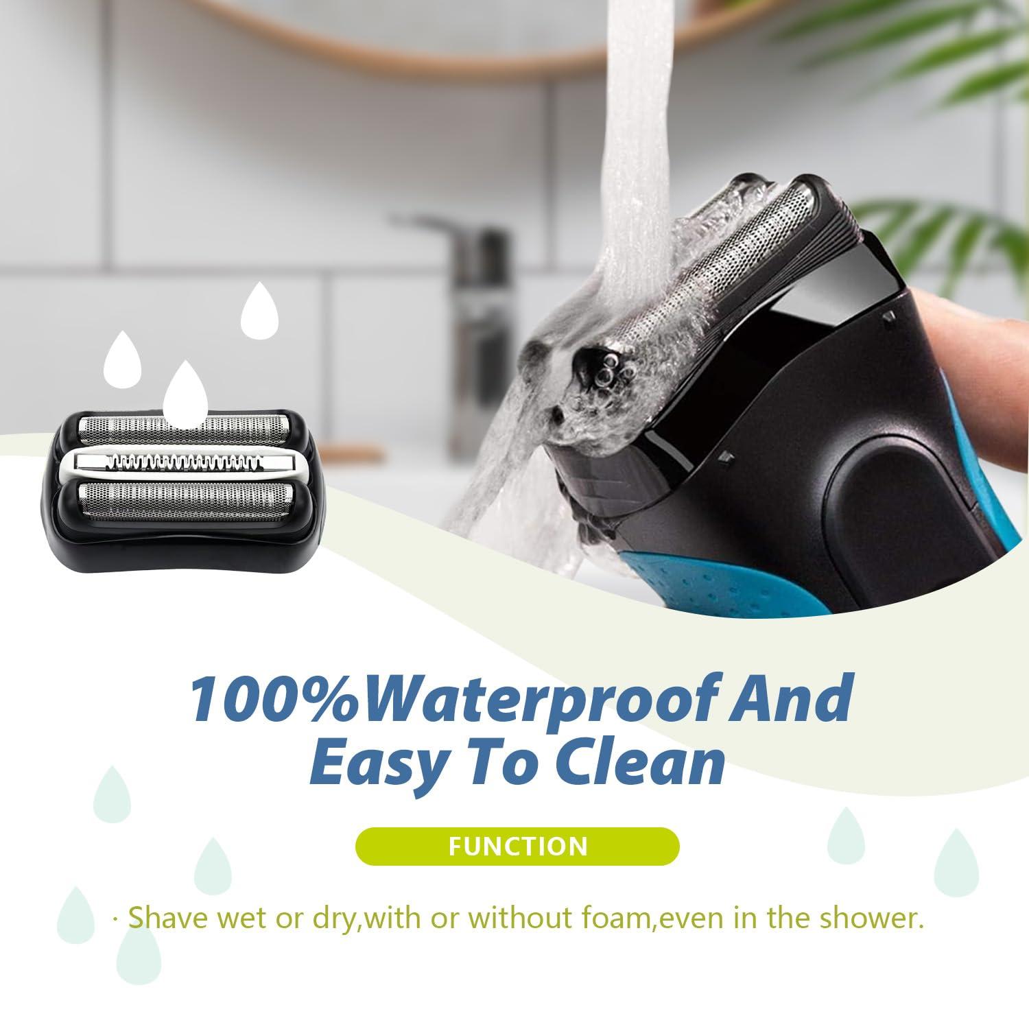 Muyfguo 2Pack 32B Series 3 Electric Shaver Replacement Head Accessories for Braun S3 Foil & Cutter Razor Heads, Applicable for Braun S3 3040s 3010s 310s 3000s 3050cc 3080s 390cc Etc