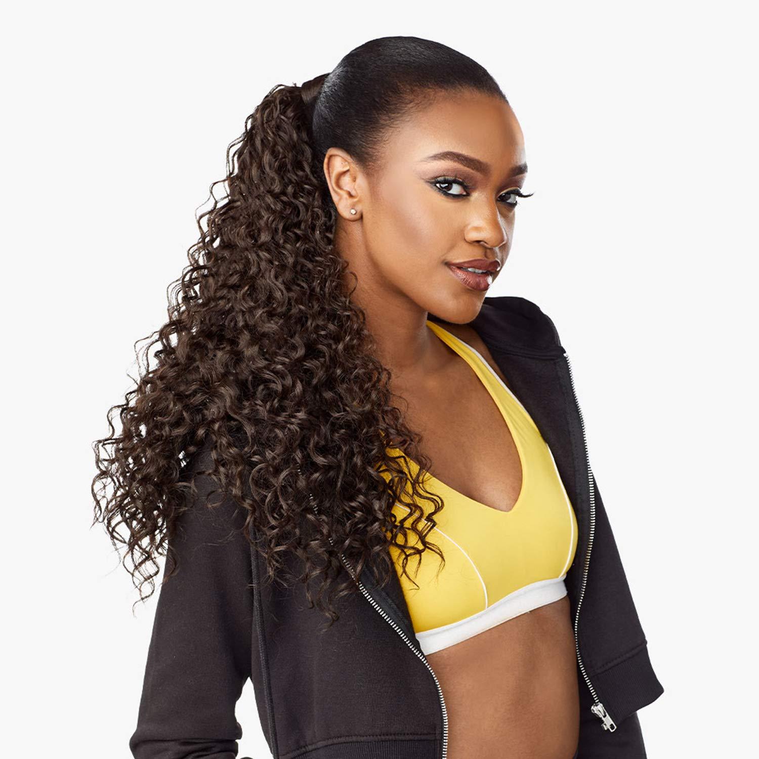 Sensationnel Sensationnel Instant updown halfwig pony - IUD 10 4 style in 1 half wig and pony drawstring (2 DARKBROWN)