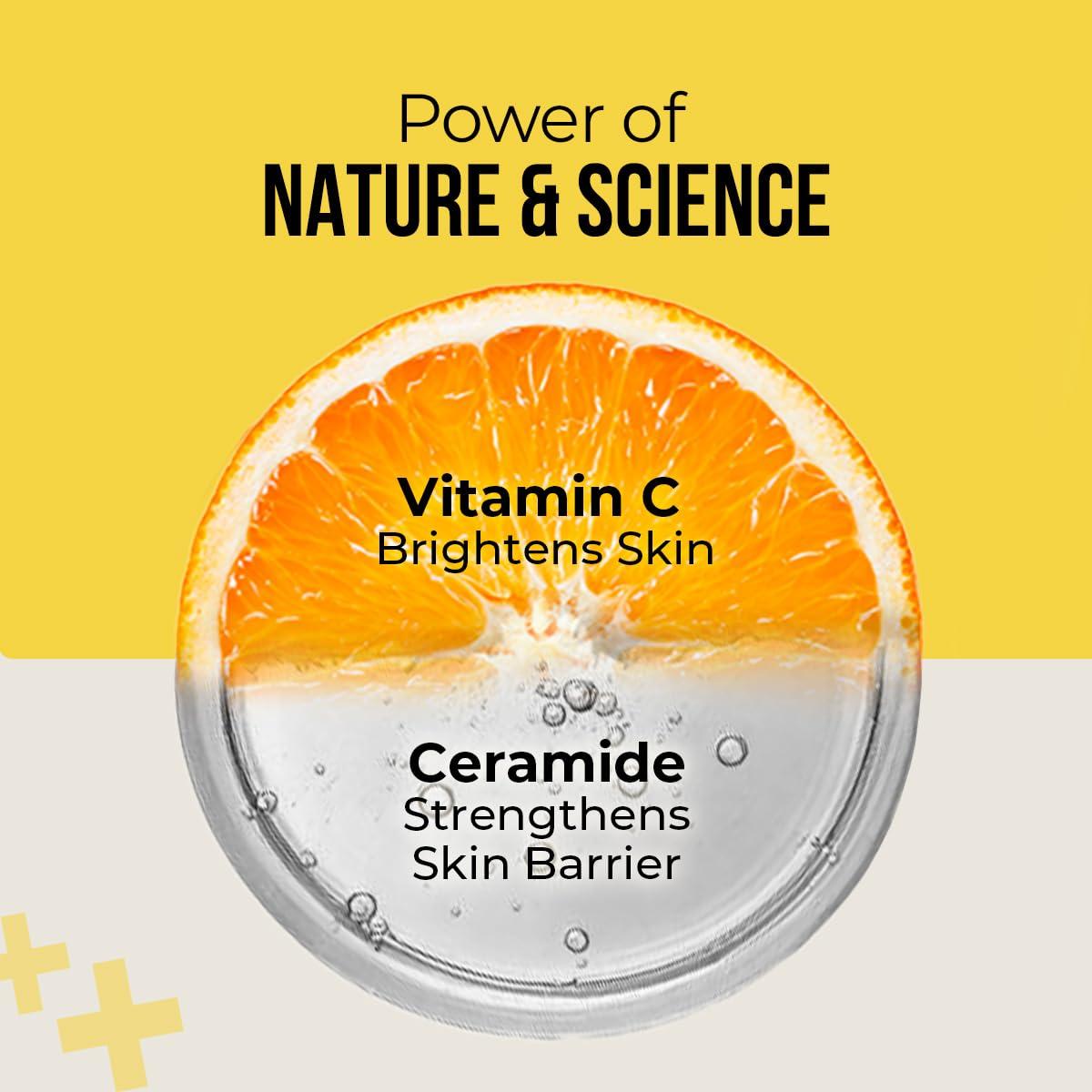 Dr. Sheth\'s Dr. Sheth\'s Ceramide & Vitamin C Sunscreen SPF 50+ PA+++ | One Step Routine for Summer | For Women & Men | UVA UVB Sun Protection | 1.76 Oz / 50g