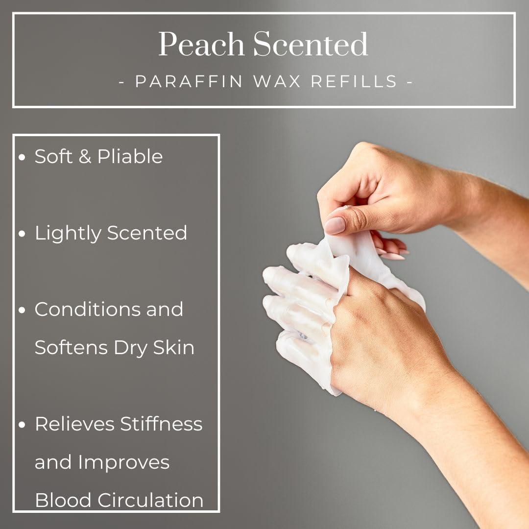 Becky Home Becky Home 6lb Peach Scented Paraffin Wax, Paraffin Wax for Hand and Feet, Use with any Paraffin Wax Machine for Hand and Feet, Paraffin Wax Refills for Paraffin Baths, Parrafin Wax Blocks