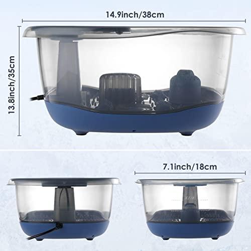 ACEVIVI Foot Spa with Heat and Massage and Jets, Heated Foot Bath Massager with 4 Massager Roller, Bubbles, Vibration, Pumice Stone Pedicure Foot Soak Tub for Home Office Use Relieve Feet Stress (Light Blue)