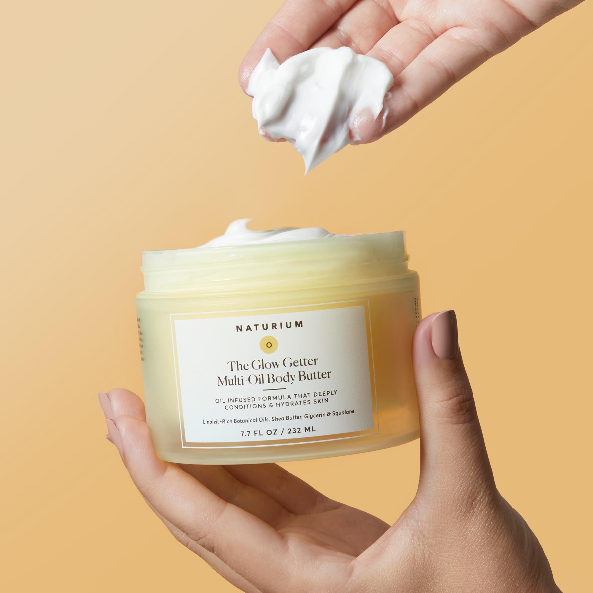 Naturium Naturium The Glow Getter Whipped Multi-Oil Body Butter, Firming Cream & Body Moisturizer with Shea Butter, 7.7 fl oz