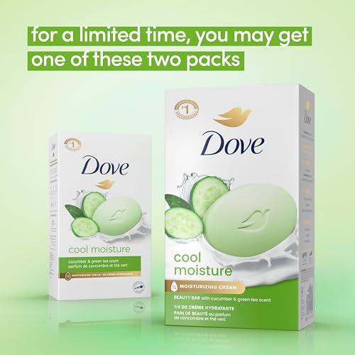 Dove Dove Beauty Bar Soap Cool Moisture Cucumber & Green Tea Scent, 8 Bars for Refreshed Skin, Leaves Skin Refreshed 3.75 oz