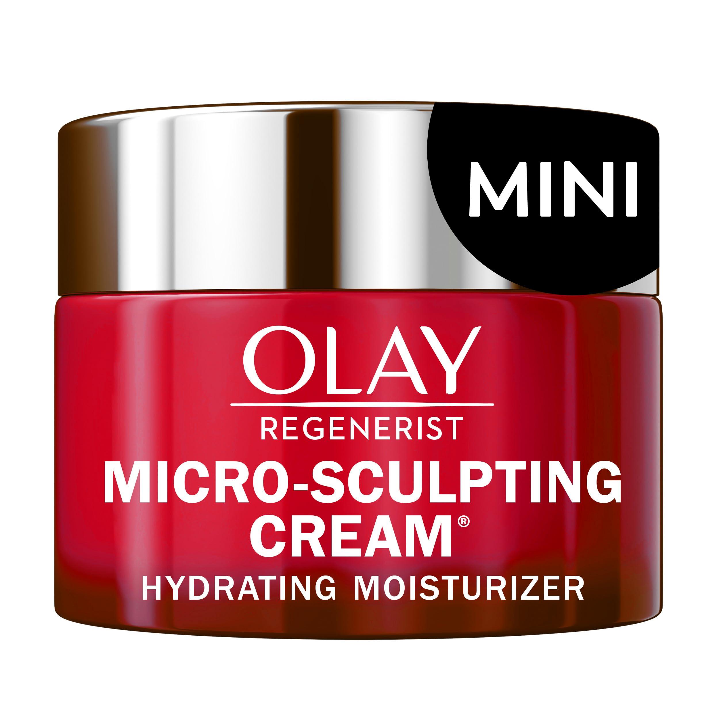 Olay Olay Face Moisturizer, Regenerist Micro-Sculpting Cream for Women, Trial Size - Instant Hydration, Anti-Aging, Anti-Wrinkle, Firming Skin Care - Hyaluronic Acid, Niacinamide, Amino Peptides, 0.5 Oz