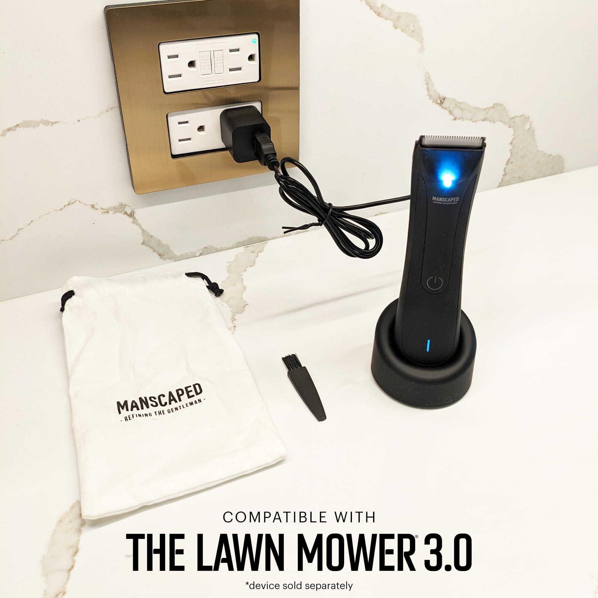 MANSCAPED MANSCAPED The Lawn Mower 3.0 Replacement Charger & Accessory Kit, USB Charging Dock, USB Cable, AC Adapter, Cleaning Brush for Men\'s Groin & Body Hair Trimmer