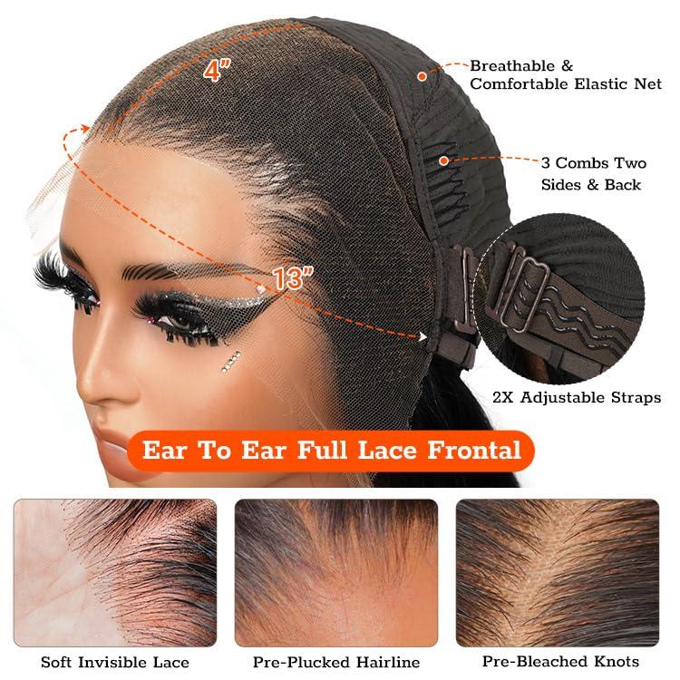 west kiss west kiss Hair Ready And Go Glueless Wigs Human Hair Pre Plucked Curly Lace Front Wig Human Hair Glueless Wigs Human Hair Pre Plucked Pre Cut 13x4 HD Lace Front Wig Glueless Wigs For Women 24 Inch