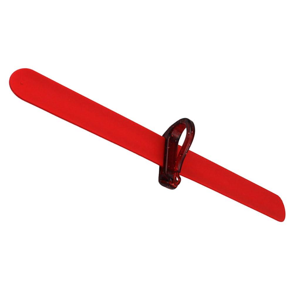 LOGOFUN LOGOFUN 4pcs Wrist Band Hairdressing Tool Rubber Band Storage Wrist Belt Hair Elastic Wrist Band for Salon Shop Supplies - Red