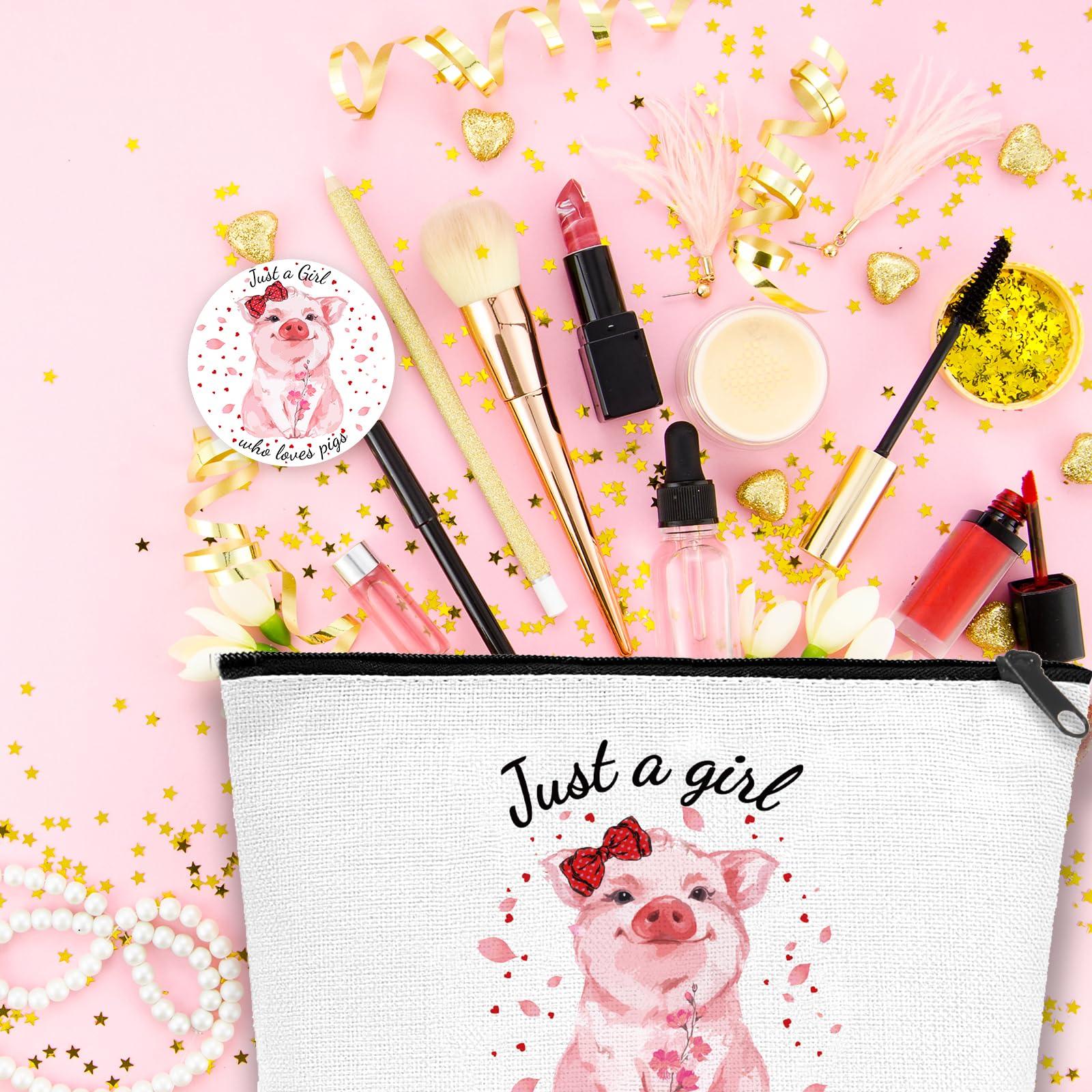 CIXICM CIXICM Pig Gifts for Pig Lover, Included Pig Makeup Bag with Zipper, Cute Pig Socks, Mini Round Mirror, Christmas, Thanksgiving, Birthday Pig Gifts for Women Girls