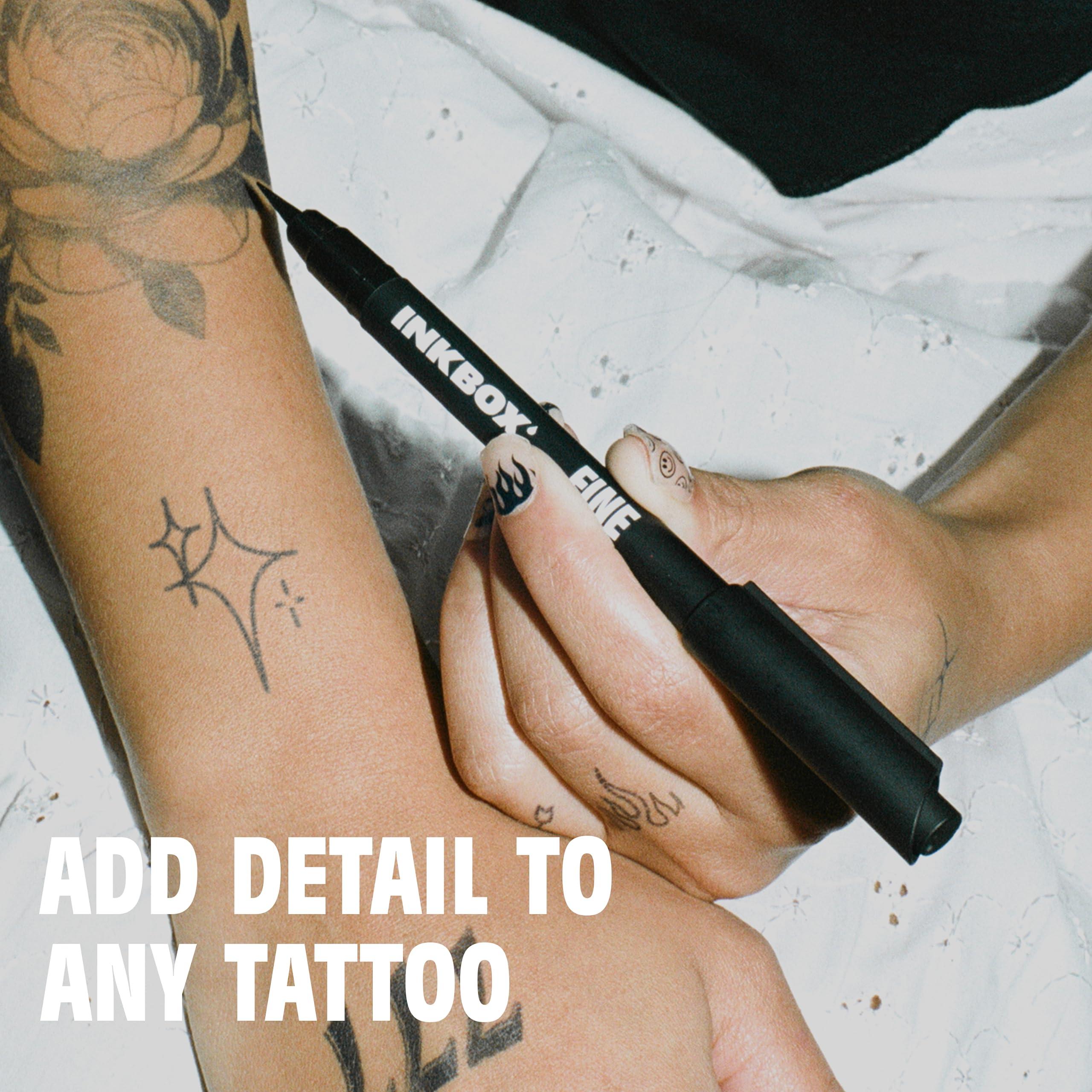 inkbox inkbox Freehand Tattoo Marker  Fine Tip, Lasts up to 10 days, For All Skin Tones, Water-Resistant, Cruelty-Free & Vegan | Long-Lasting Temporary Tattoo Pen, All Artists Skill Levels -1 Count