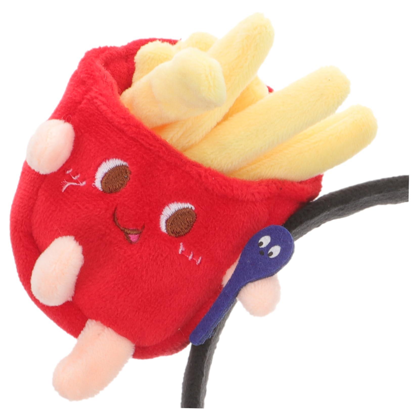 GALPADA GALPADA Cartoon Funny French Fries Head Button Headband Skincare French Fries Headdress Dress Hoop Outfit Headband Novelty Headbands for Women French Fries Women Burger Cap Birthday Fabric