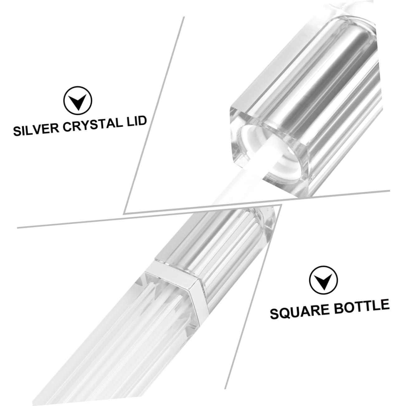 Mikinona Mikinona Fashionable Empty Lip Tube Lid 5 Pack Square Lip Gloss Containers for Travel