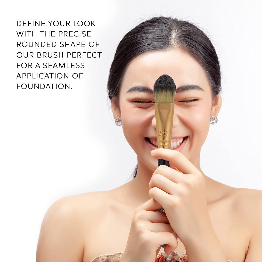 F.A.R.A.H F.A.R.A.H Brushes Foundation Makeup Brush 20F for Face - Perfect For Blending Liquid, Cream, or Flawless Powder Cosmetics - Buffing, Stippling, Concealer - Premium Quality