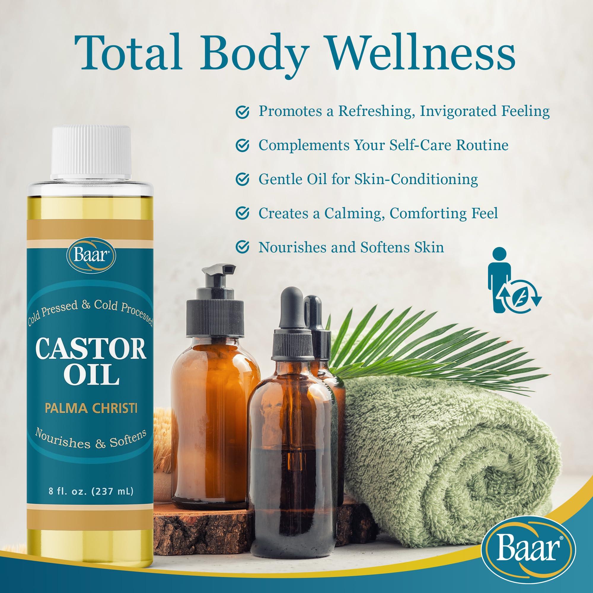 Baar Baar Cold-Pressed, Cold-Processed, Hexane Free Castor Oil, 8 Ounces