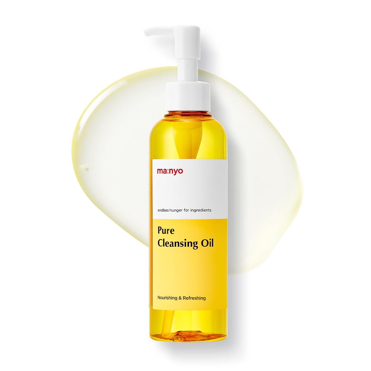 MA:NYO MANYO FACTORY Pure Cleansing Oil 6.7 fl oz (200ml) Korean Facial Cleanser, Blackhead Melting, Daily Makeup Removal with Argan Oil, for Women