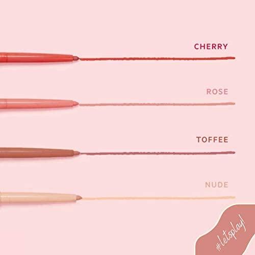 FLOWER BEAUTY FLOWER BEAUTY Petal Pout Lip Liner Smooth Creamy Lip Liner with Pigment Rich Color Prevents Feathering of Lip Color Comes with Builtin Sharpener, Nude, 0.01 Ounce