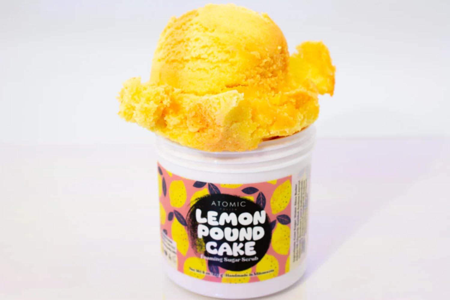 Atomic Polish Handmade Foaming Sugar Scrub Lemon Pound Cake