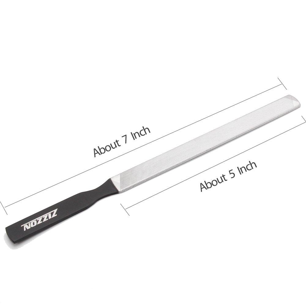 ZIZZON ZIZZON Stainless Steel Nail File 4 sides 7 inch Length