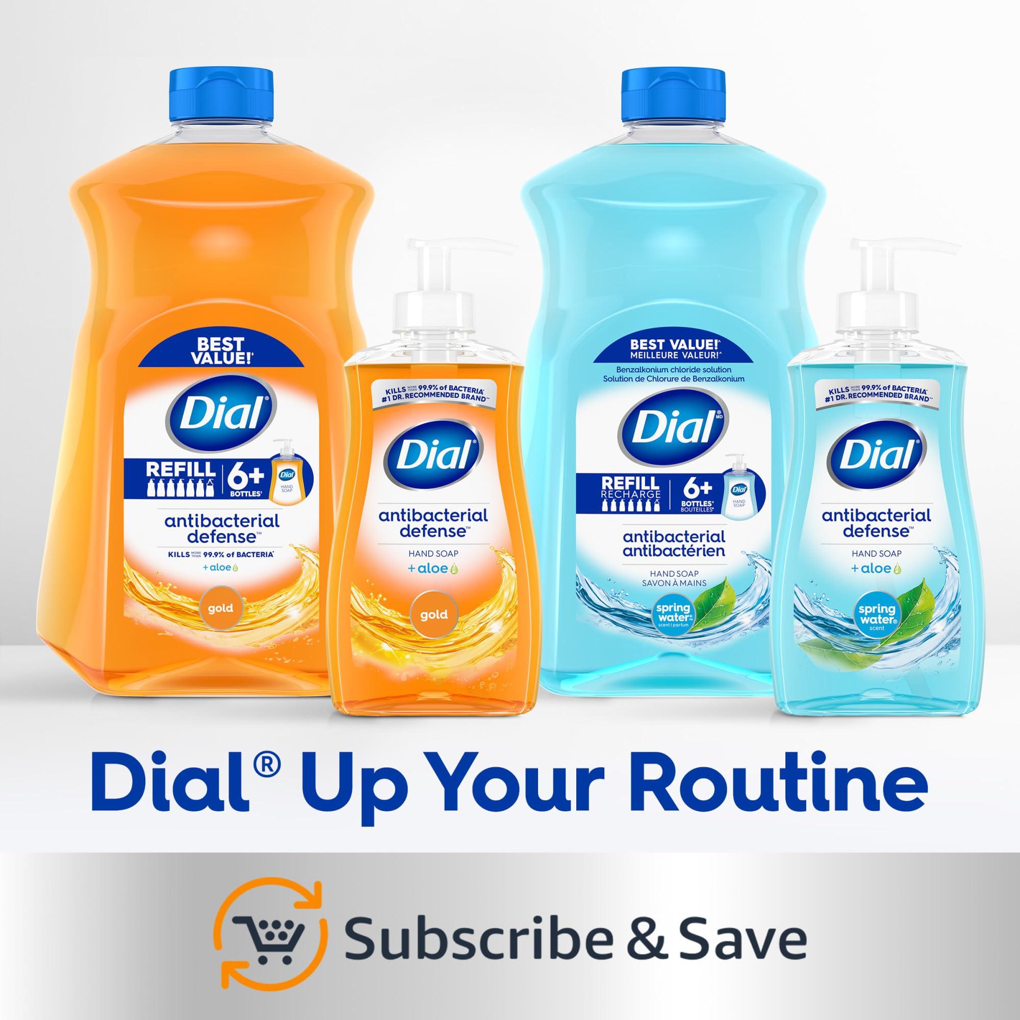 Dial Dial Antibacterial Liquid Hand Soap, Gold, 11 fl oz (Pack of 4)