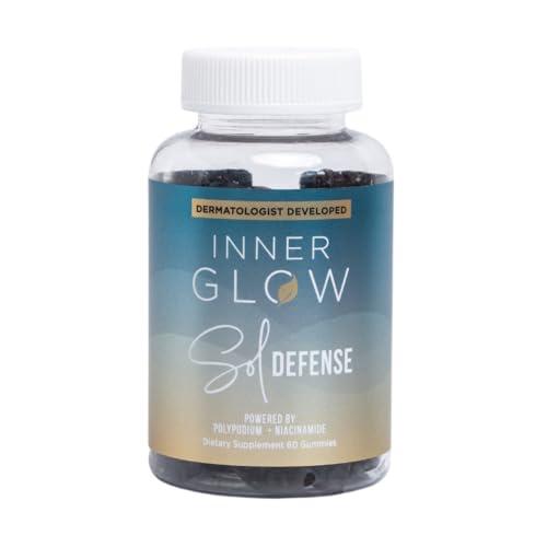 Inner Glow Inner Glow Sol Defense Gummies - Dermatologist and Plastic Surgeon developed to fight photoaging, Polypodium Leucotomos and Niacinamide