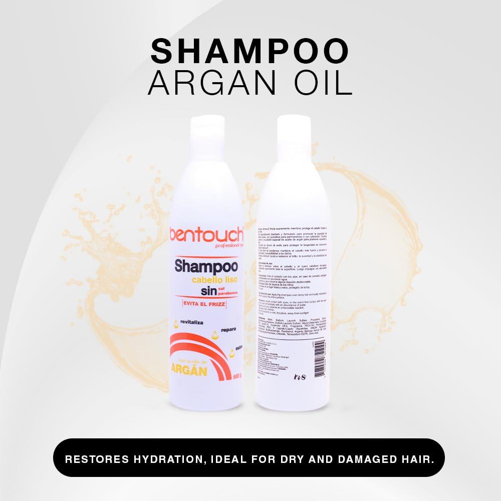 bentouch bentouch Shampoo for Straight Hair with Argan Oil/Shampoo Cabellos Lisos con aceite de argan