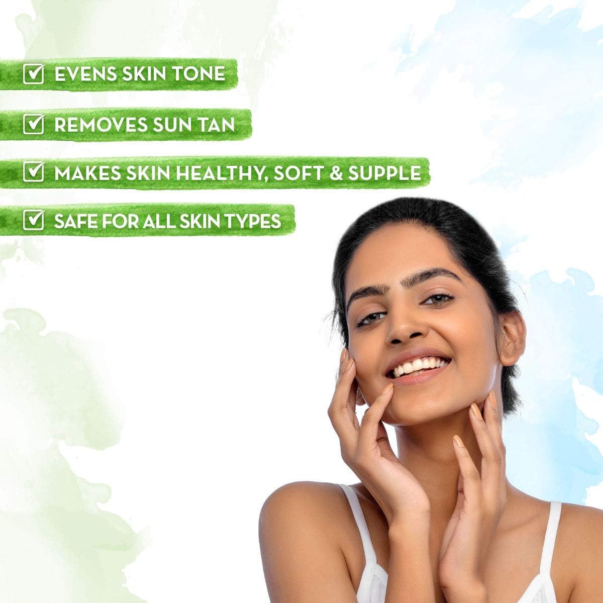 MAMAEARTH Mamaearth Ubtan Face Pack with Turmeric & Saffron | De-Tan Mask Helps Remove Tanning & Restore Natural Glow | Helps Make Skin Soft & Supple | 3.53 Oz (100g)