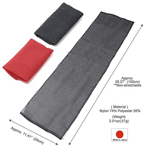 Terra Distribution Extra Rough, Exfoliating Washcloth [Made in Japan] Exfoliating Towel Special Texture Makes Fluffy Foam Lather, Back Scrubber, Dead Skin Cell Remover [Loofah for Women and Men] (2pcs Set(Red, Gray))