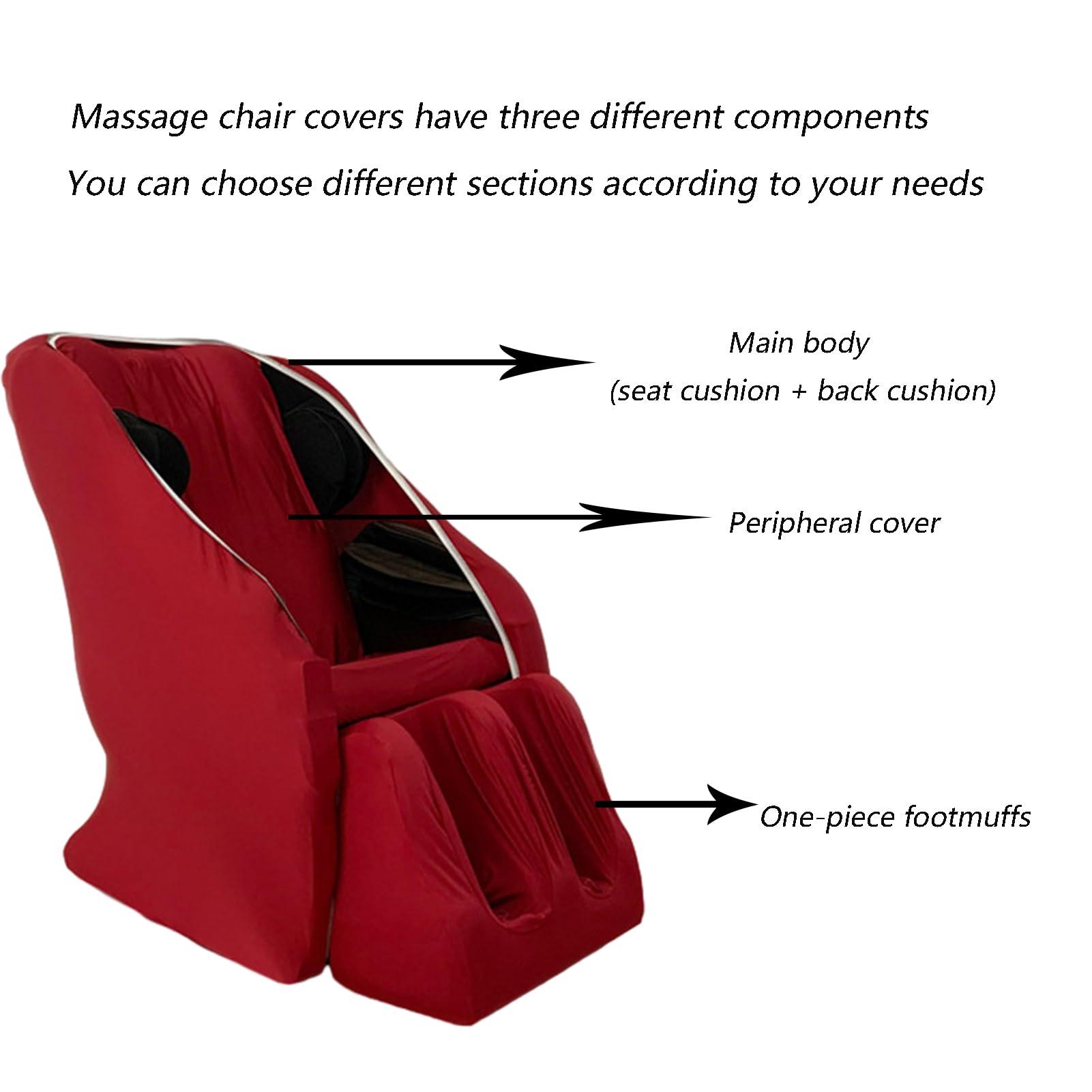 CEUGS Thick Massage Chair Cover, Massage Chair Dust Cover, Full Body Massage Chair Zero Gravity Chair Cover Cover,D,Package 4