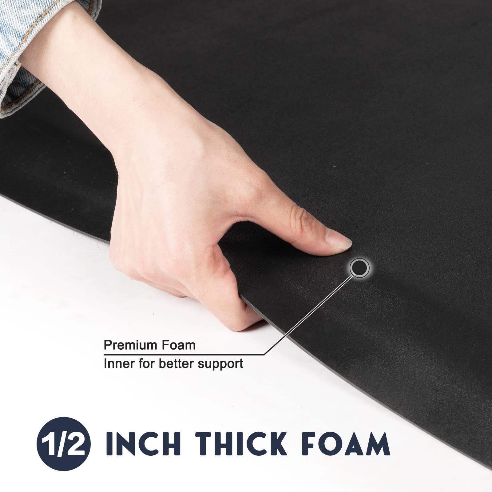 OmySalon OmySalon 1/2'' Thick Anti Fatigue Mat for Hairstylist Standing, 3'x5' Barber Floor Matt with Square Cut Out for Salon Styling Chair, Hair Cutting Hairdressing Equipment