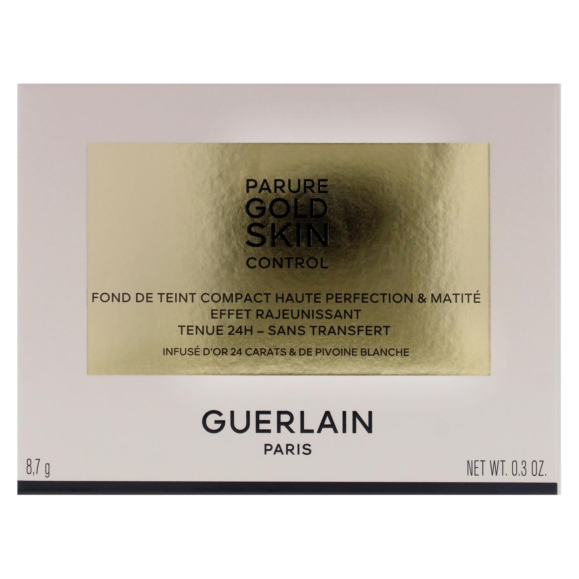 Guerlain Parure Gold Skin Control Matte Compact Foundation - 3N Medium Skin with Neutral Beige Undertones by Guerlain for Women - 0.3 oz Foundation