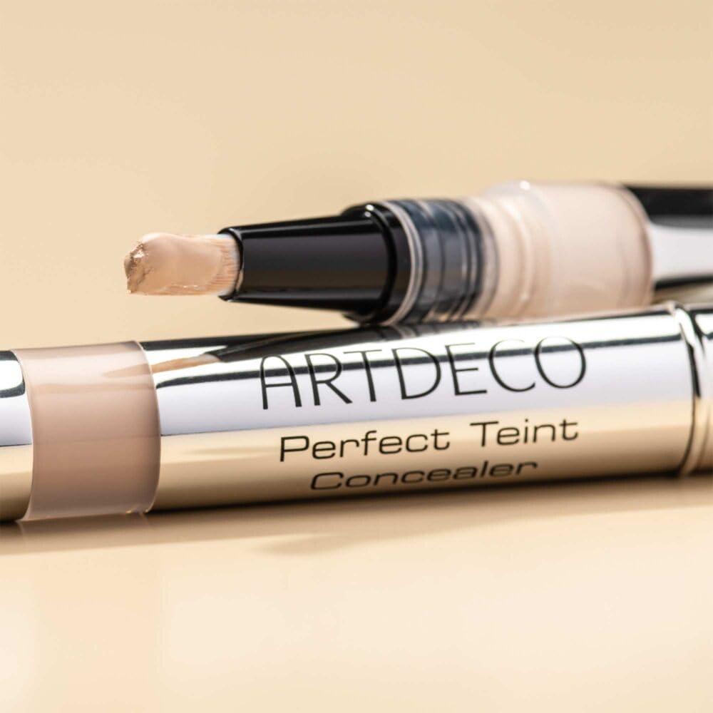 ARTDECO ARTDECO Perfect Teint Concealer - Light Peach N05 - Light-Reflecting Concealer with Brush Applicator - No Signs of Tiredness - Medium Coverage - Water-Resistant - Long Lasting - Makeup - 0.07 Fl Oz