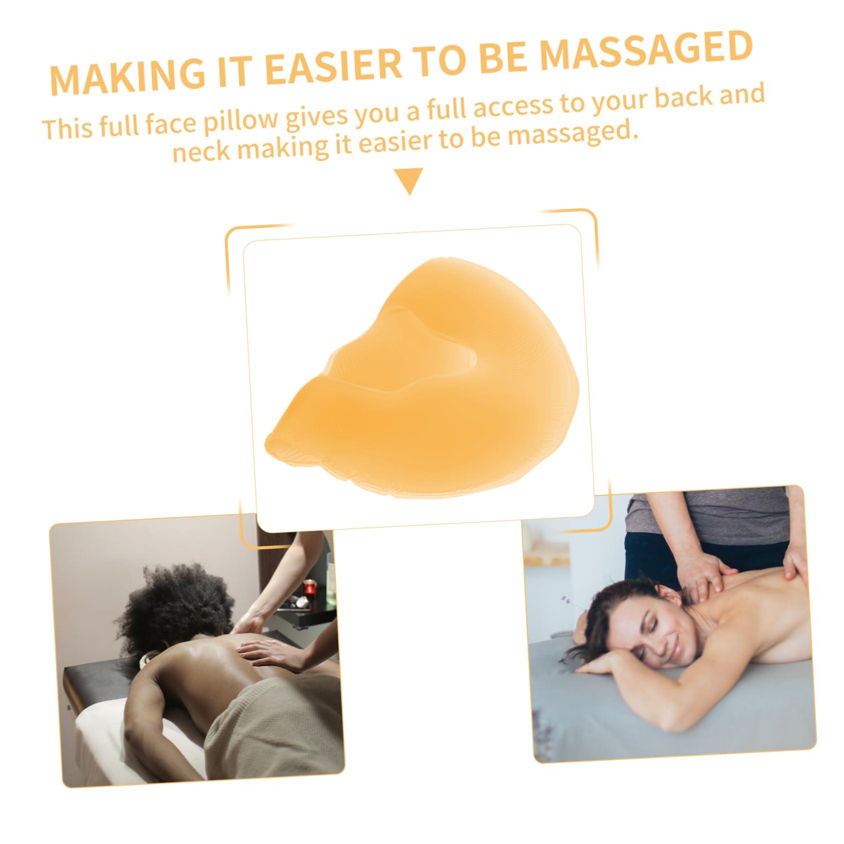 Hemoton Hemoton 1pc Beauty Silicone Body Pillow Massage Cushion Massage Table Face Hole Sponge Pillow Cushion Face Massage Pillow Towel Warmers Spa Face Pillow for Bed Spa Face Pillow