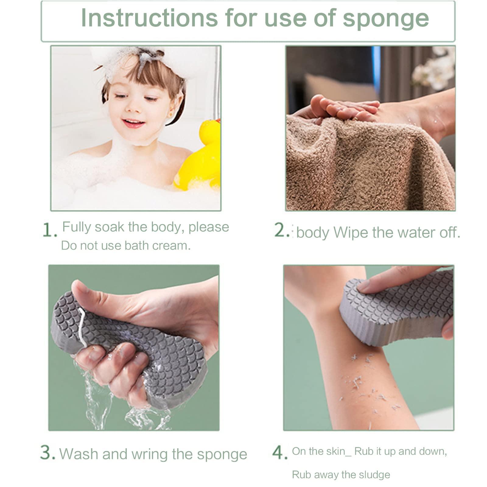 CAUNLA Soft Bath Sponge Soft Bath Body Shower Sponge Reusable Dead Skin Remover Shower Sponge For Body